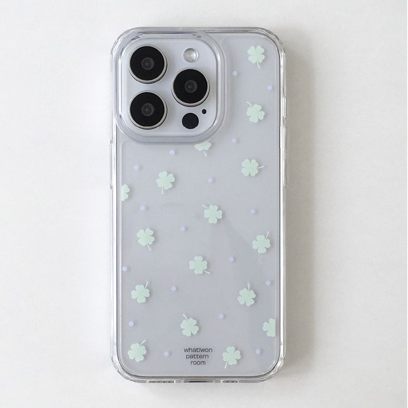 GREEN CLOVER CLEAR CASE