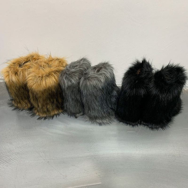 Bear fur boots