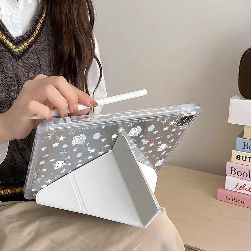 Sleeping Cat & Star House Y-Fold iPad Case