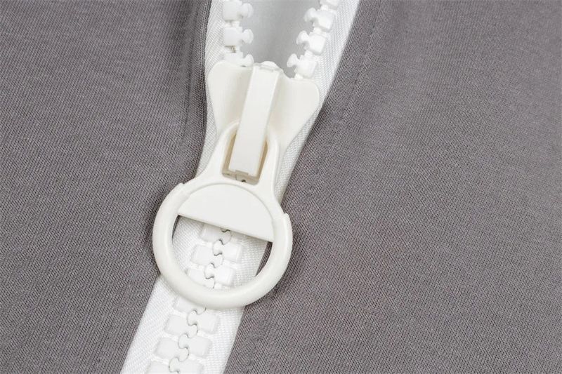 Cross Print Oversized Hood Zip-Up