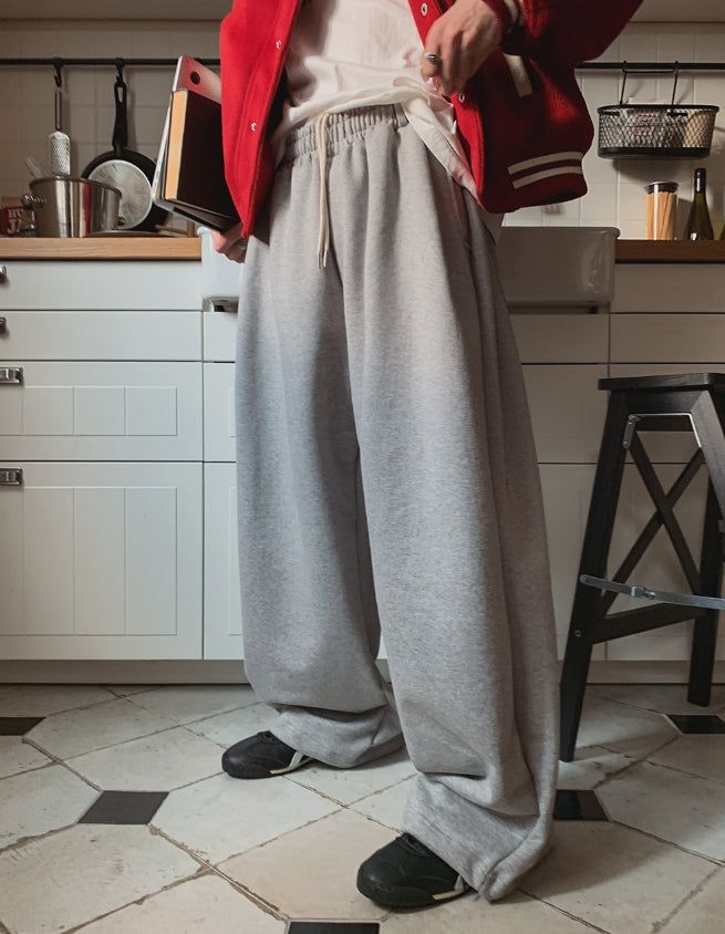 Nouz Pintuck Belted Balloon Brushed Sweatpants