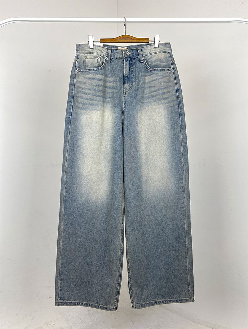 SAND WASHED WIDE JEANS (2C)