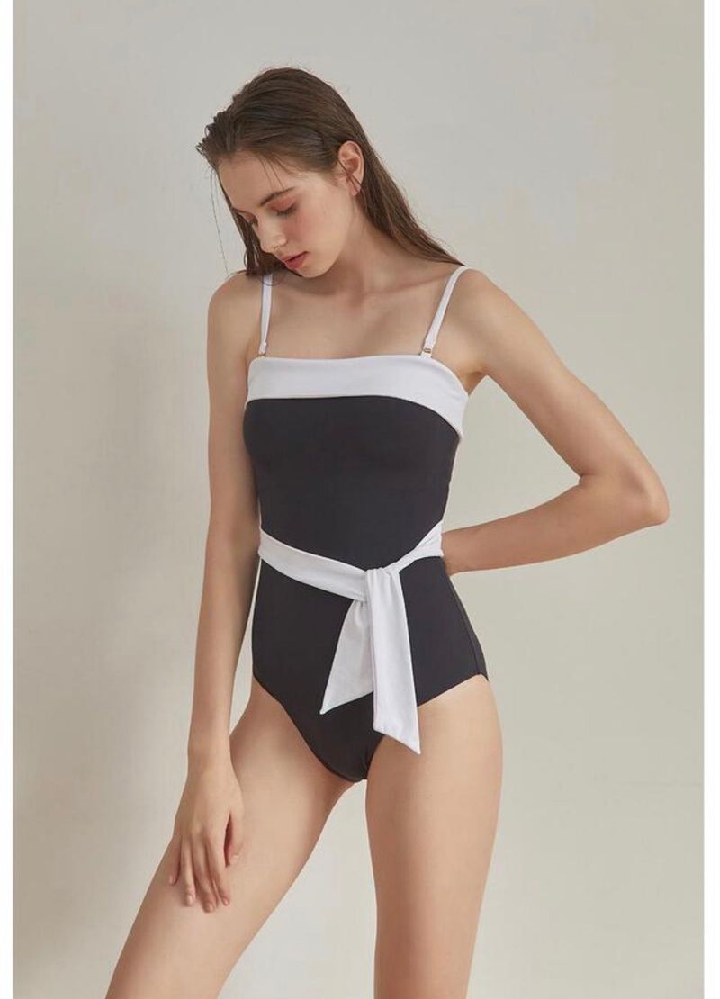 Belted Swimsuit Black