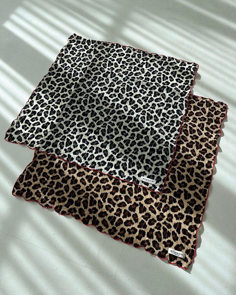 Leopard Tube Top Layered Scarf
