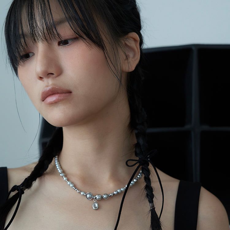 Silver Pearl Necklace