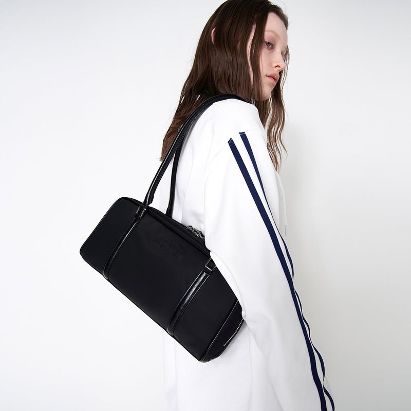 MUNIER（ミュニエ）の「LAYER SHOULDER BAG NYLON_BLACK（Bags）」