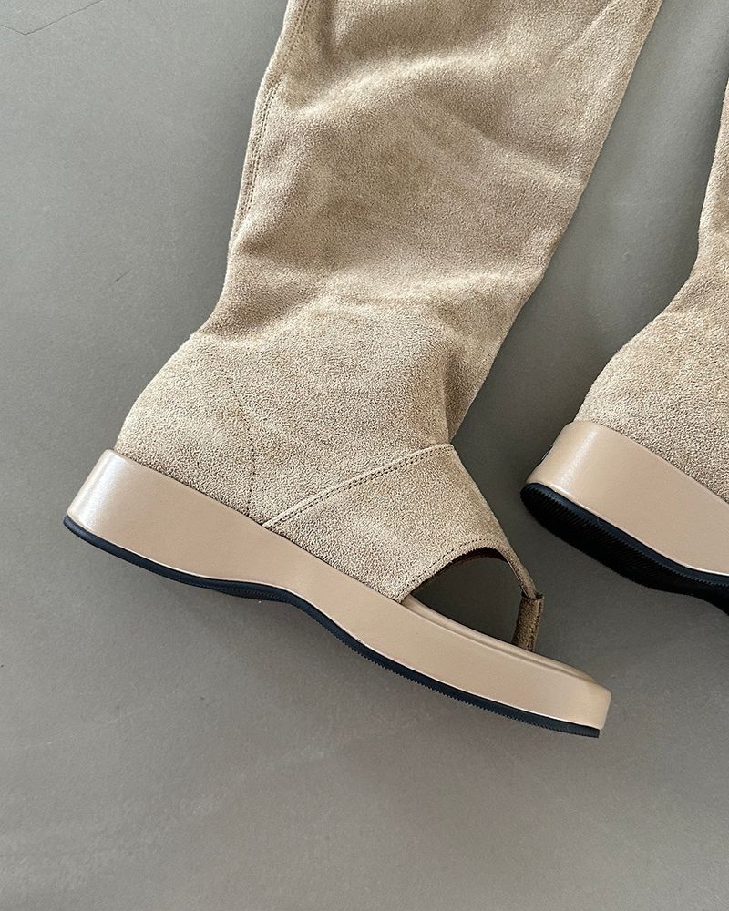 hoof suede flip summer boots