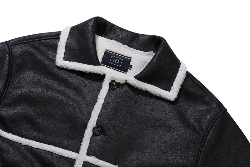 MINIMAL MOUTON JACKET_BLACK