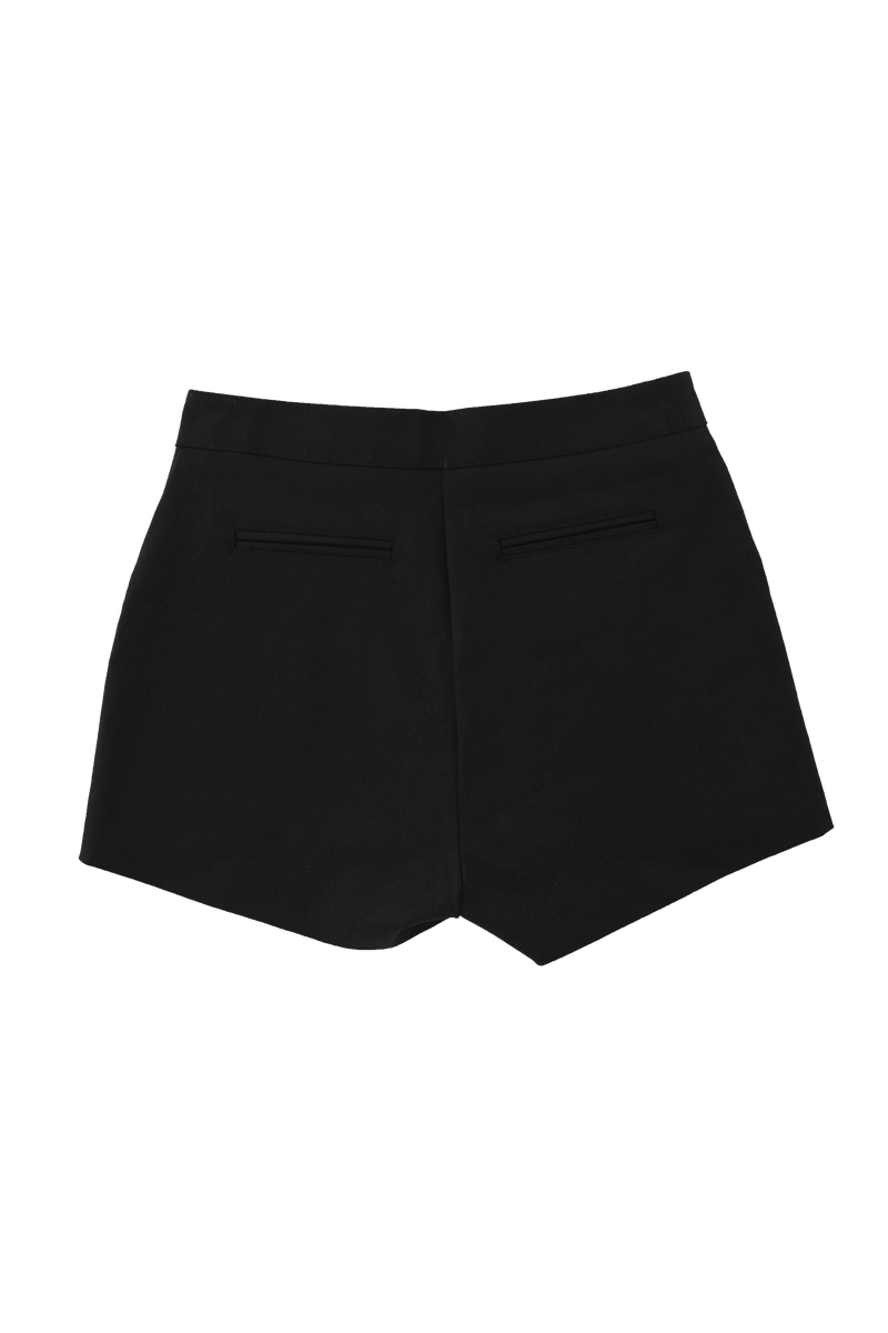 [Sepia] Basic cotton shorts (Black/White)