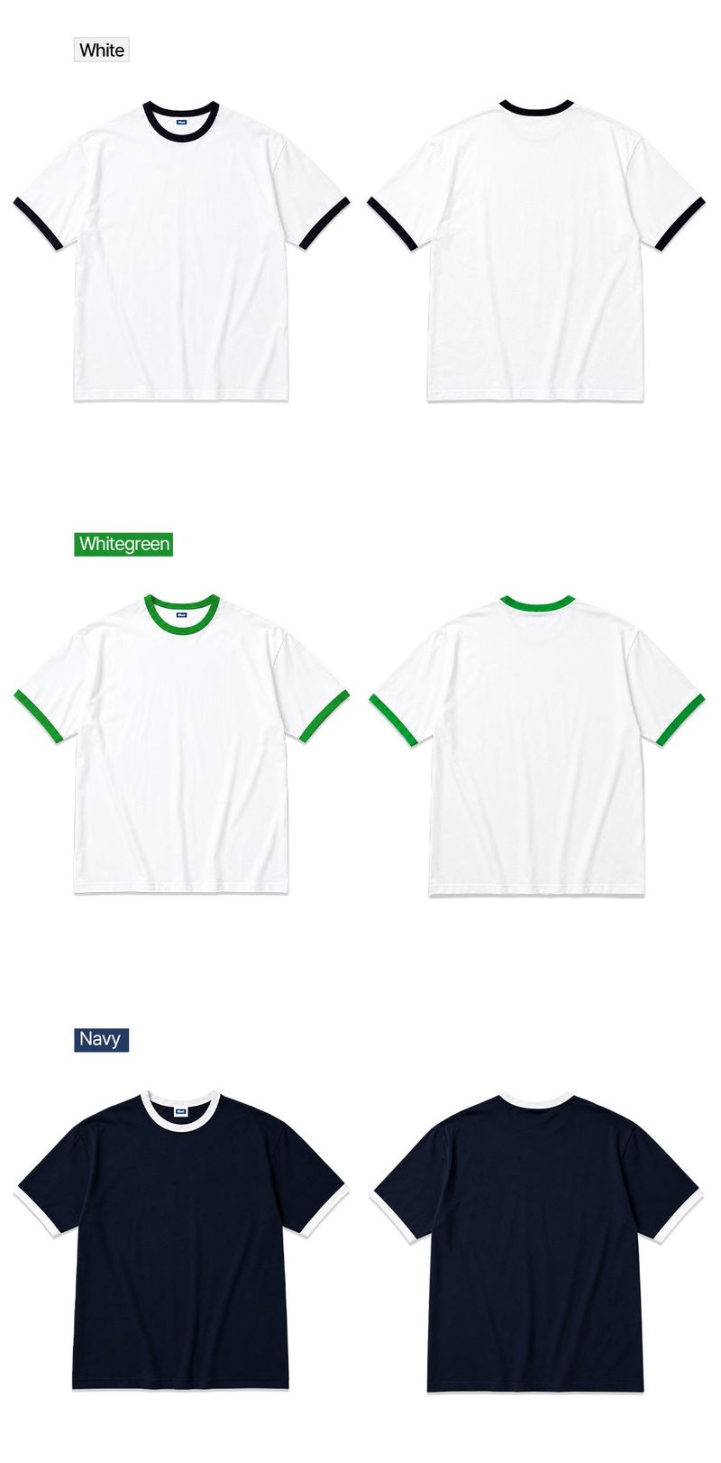 standard overfit ringer t-shirt (3color)