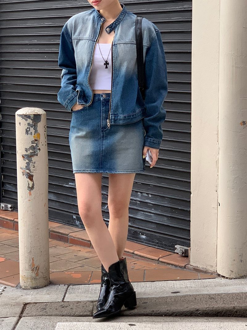 [MADE] Dune Y2K denim mini skirt