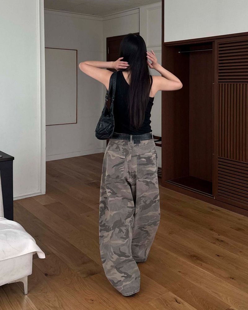 Camo cotton pants