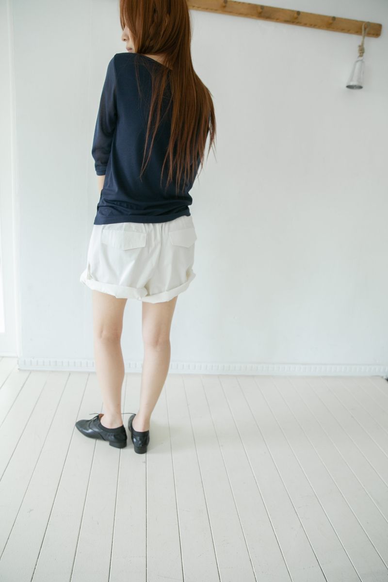 cotton roll-up half pants(3colors)