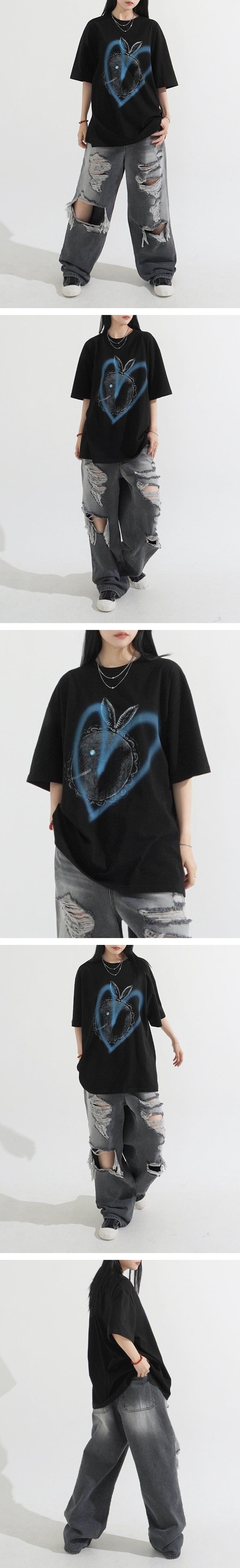 Rabbit Spray Over-Fit T-shirt