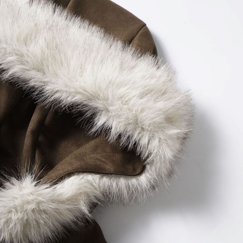 Cairo Suede Fur Hooded Jumper
