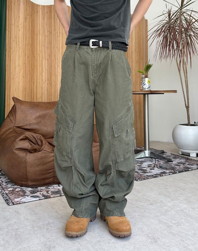 SATIIIZ（サティーズ）の「Dayd Dyeing Diagonal Cargo Pants（Pants）」