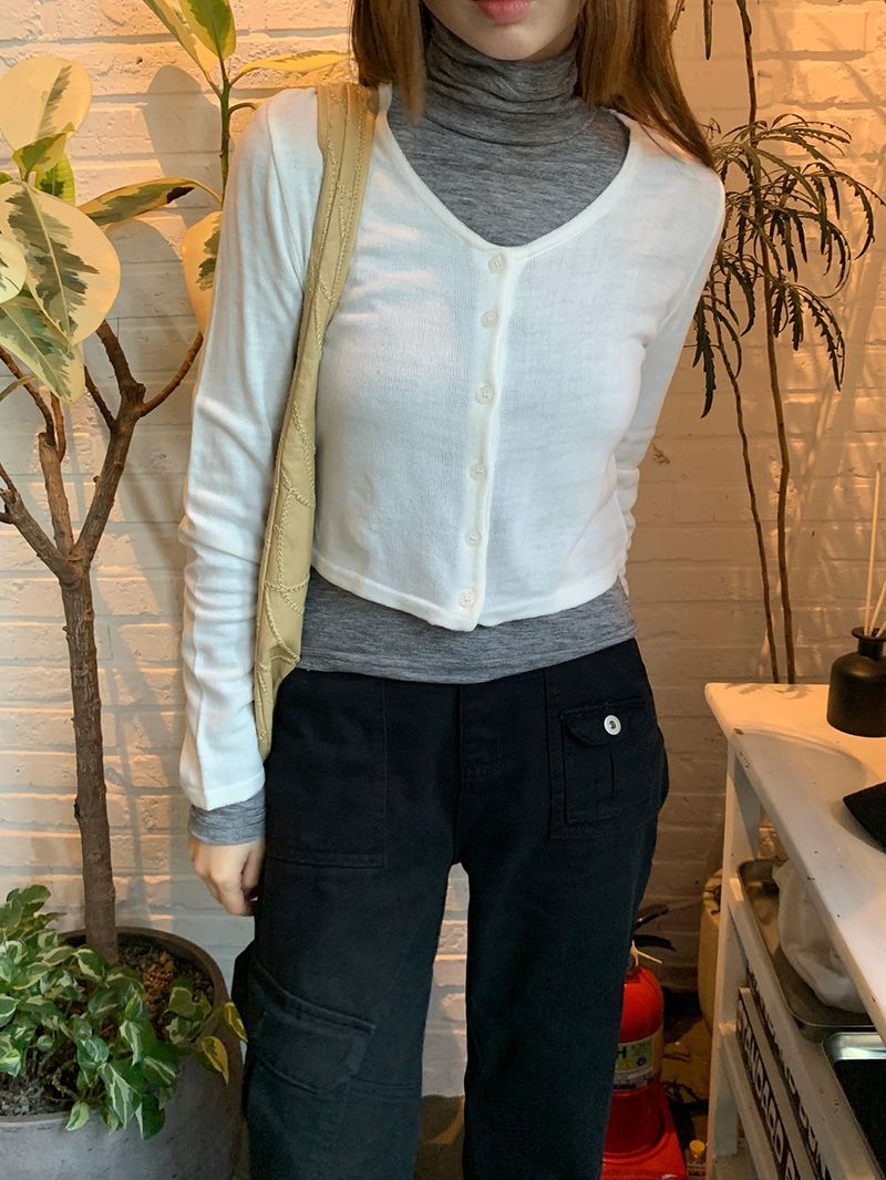 [MADE] PRINKLE LAYERED CROP CARDIGAN