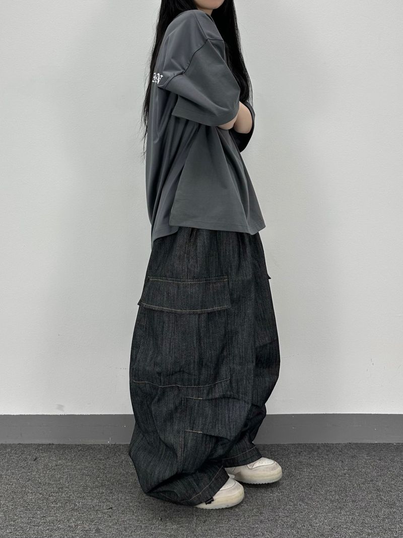 linen balloon cargo pants