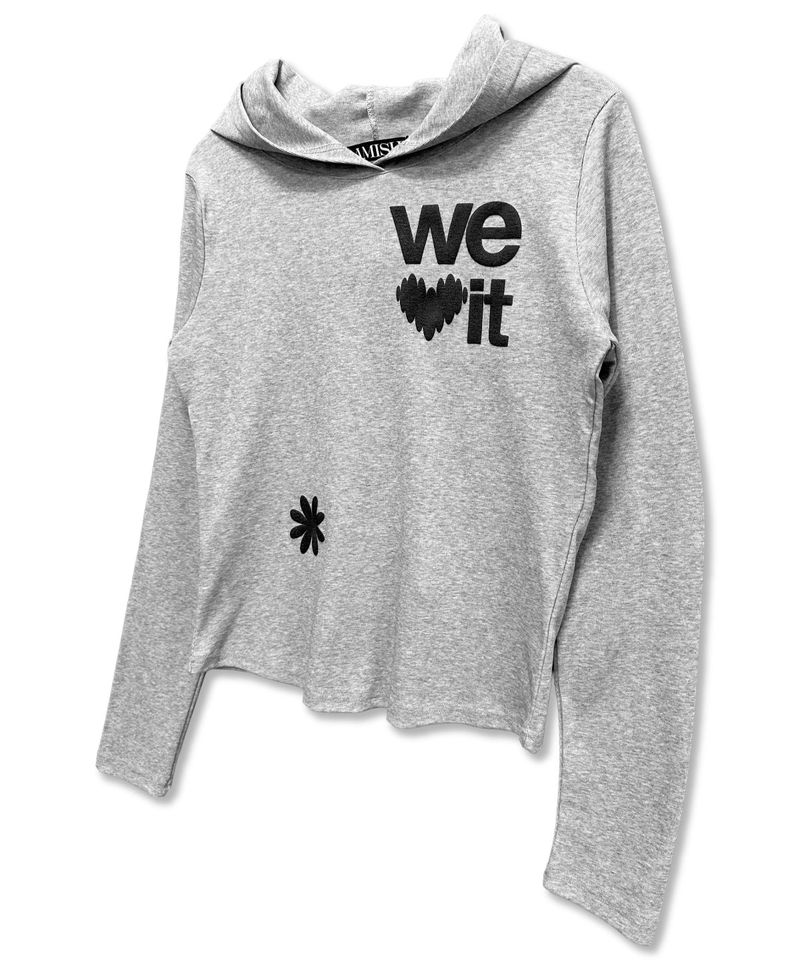 DAMISH（ダミッシュ）の「We love It パーカー ロングスリーブ_グレー（トップス）」