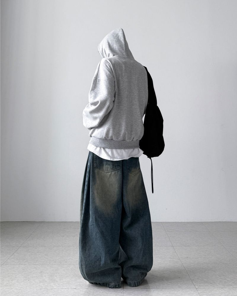 Puff Lettering Oversized Hoodie
