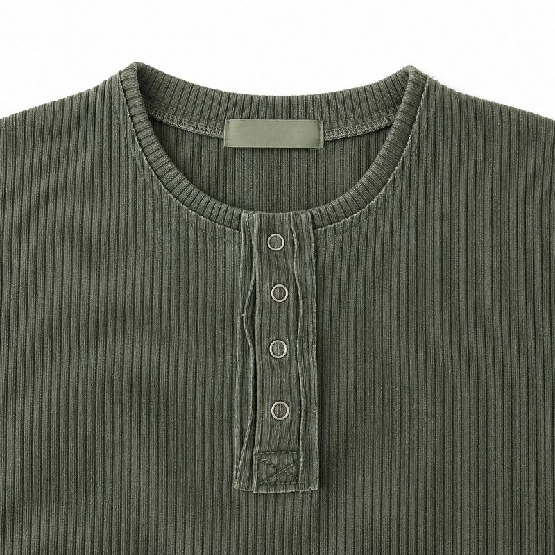 Drow Pigment Henley Top
