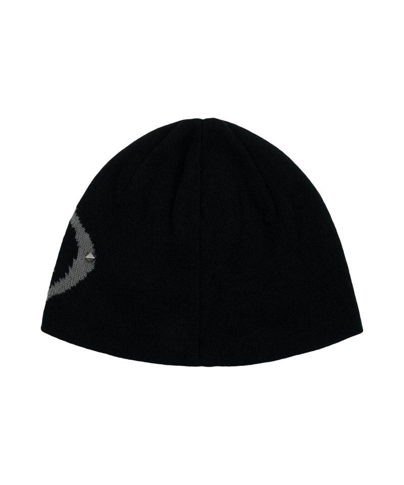TRIBAL MGD STUD KNIT BEANIE_BLACK