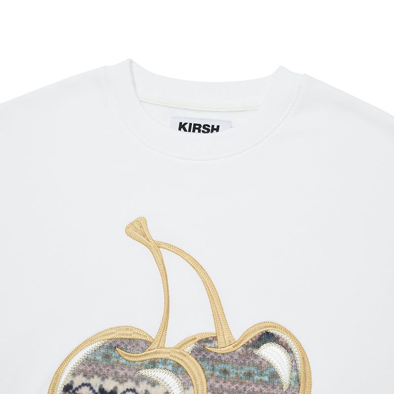 BIG CHERRY APPLIQUE SWEATSHIRT [IVORY]