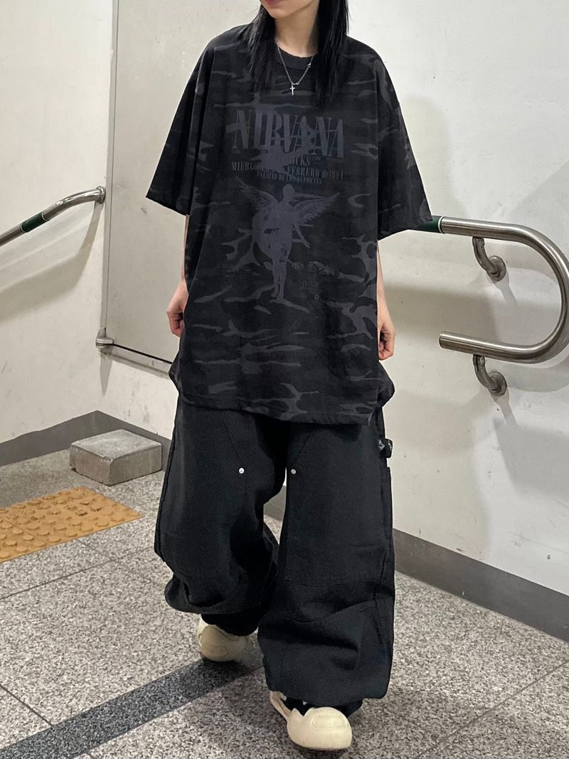 martin embroidered double-knee pants