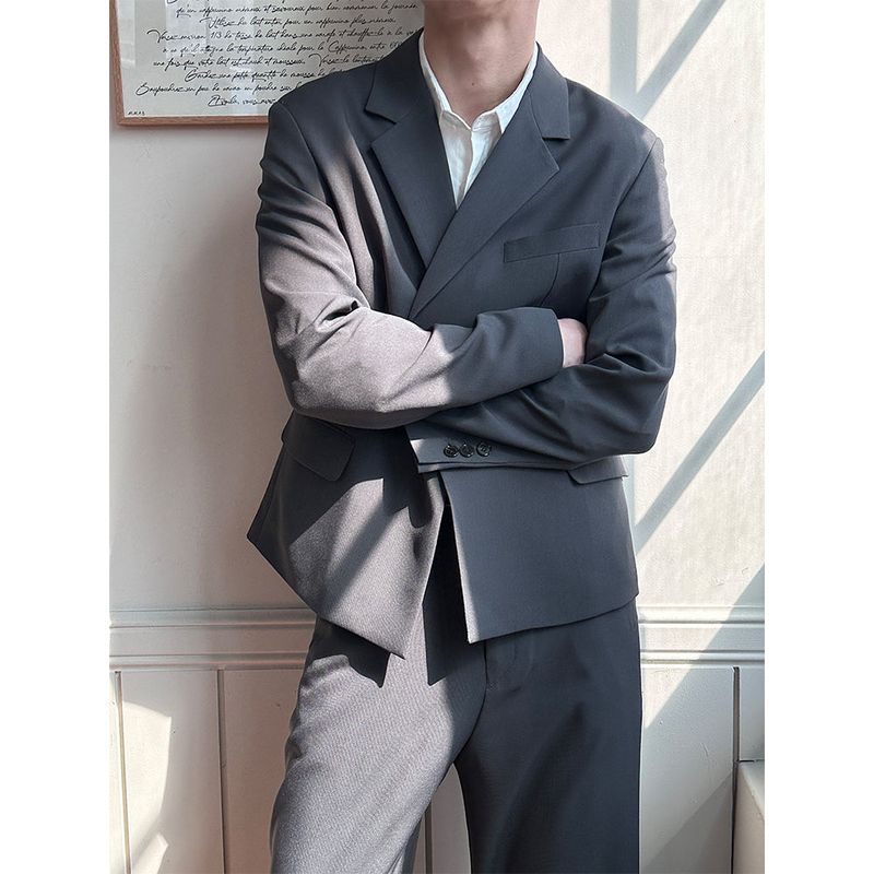 [Unisex] Half double short blazer(2color)