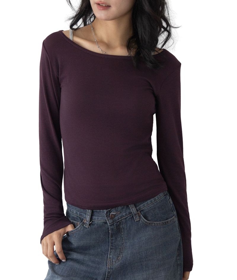 Duo U-Neck Long Sleeve T-Shirt