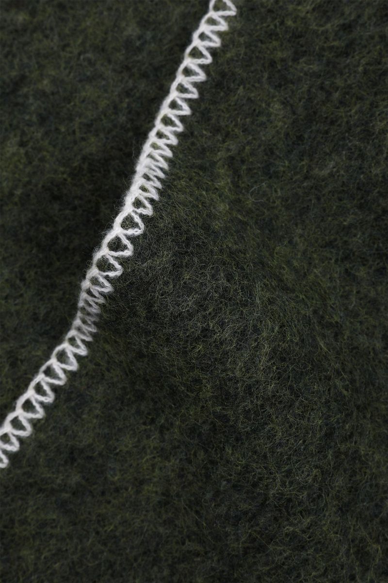 Stitch Wool Muffler [Khaki]