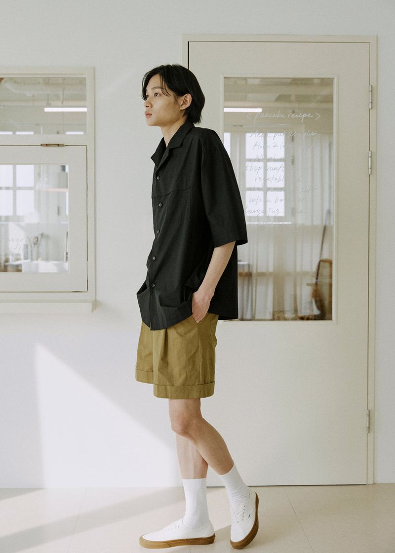 unisex folding shirts black