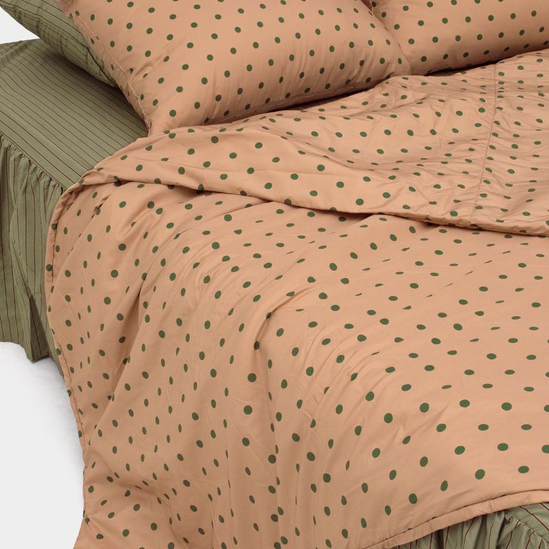 Dust-Free Dot Pattern - Peach Duvet Cover - Q size