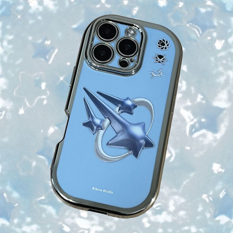 スリースターブルーメタリックケース (V2)