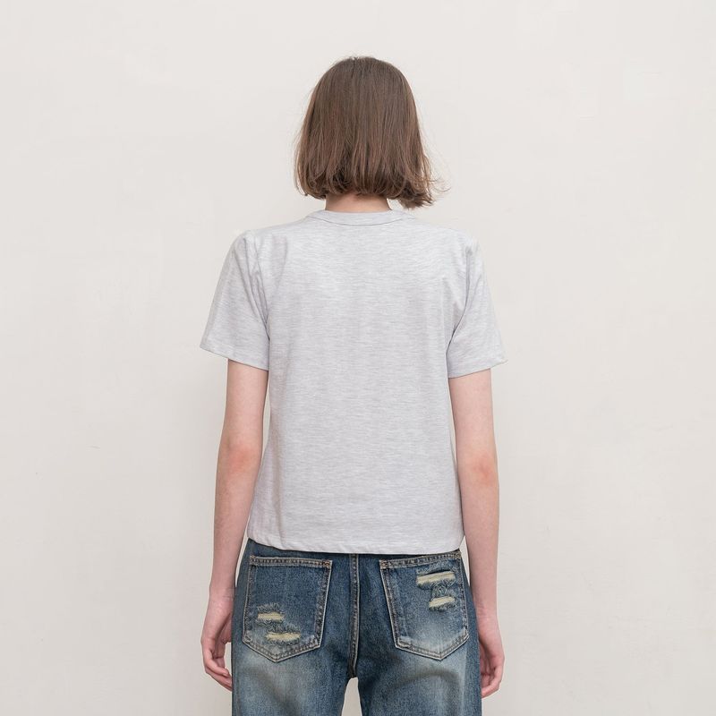 SMALL LOGO T-SHIRT (MELANGE GREY)