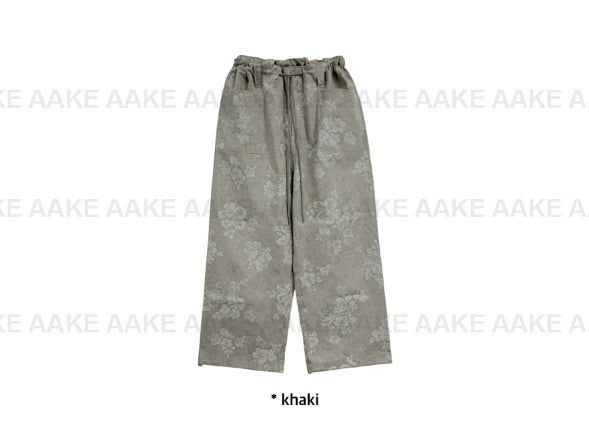 RIPSTOP FLOWER WIDE PANTS