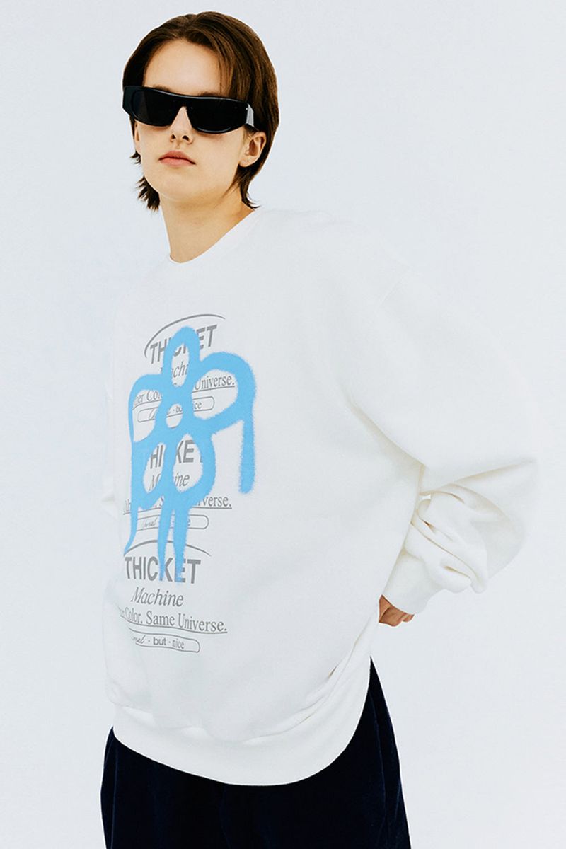 NCOVER（エンカバー）の「THICKET MACHINE FLOWER SWEATSHIRT-WHITE（Tops）」
