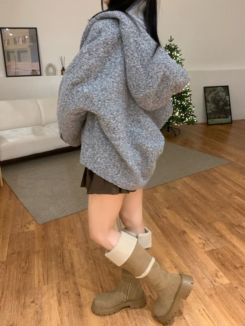 [UNISEX] from Mix Hood Coat Jacket