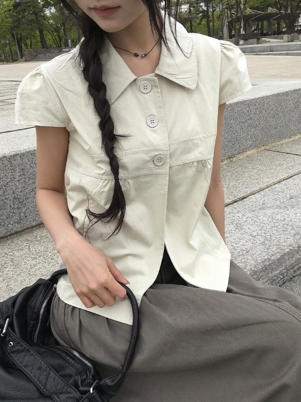 Mote Keyring Fold Shirred Cotton Long Skirt