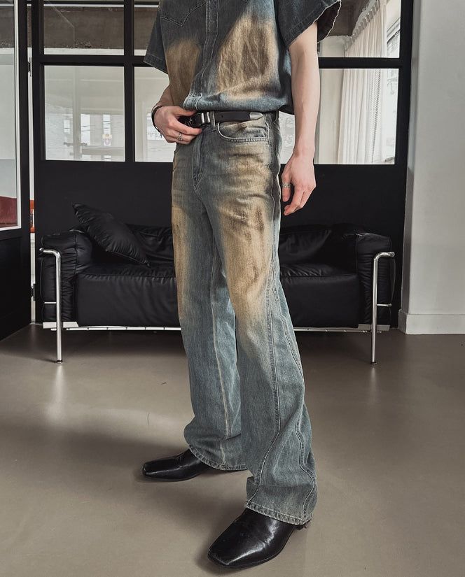 2PLAN(ツープラン)の「Summer Cool Oil Washed Flare Denim Pants(Pants)」