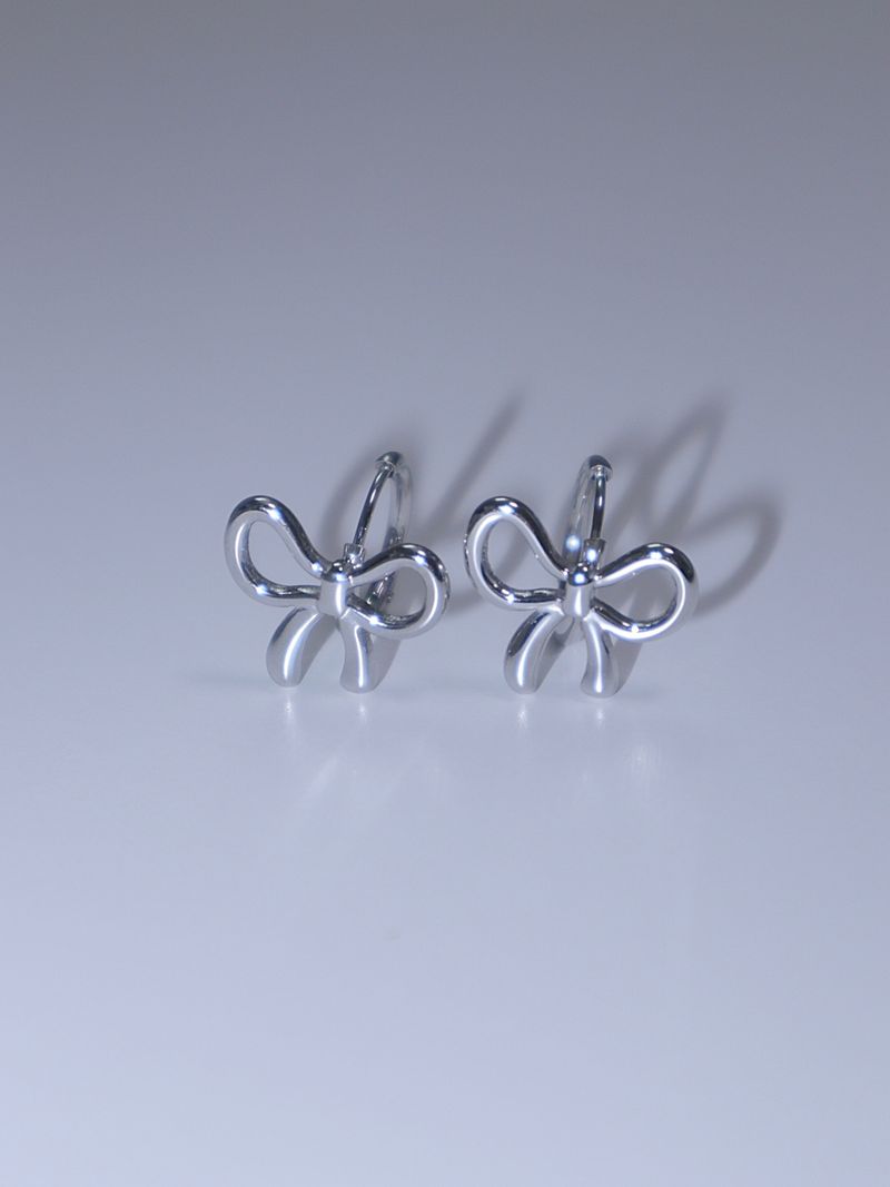 All surgical steel ribbon ring earrings