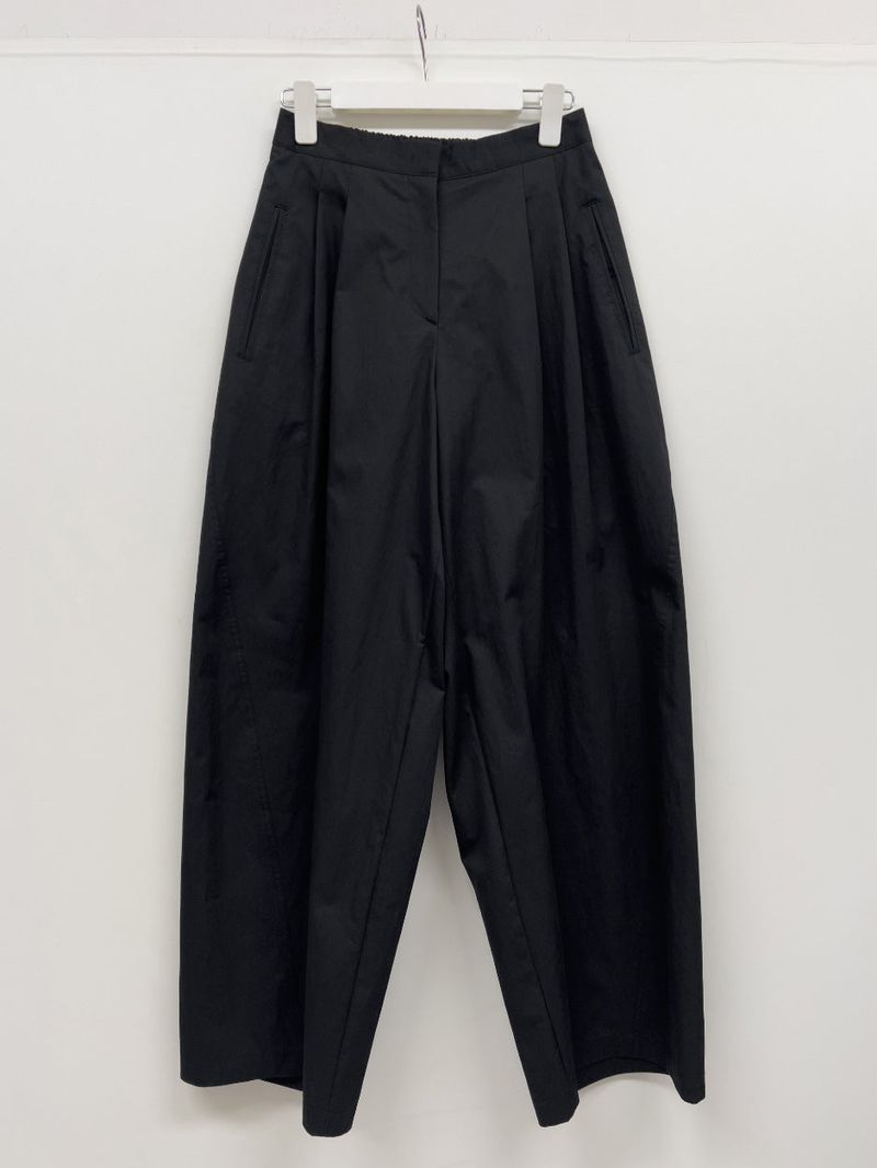 Twill Balloon Fit Wide Pants