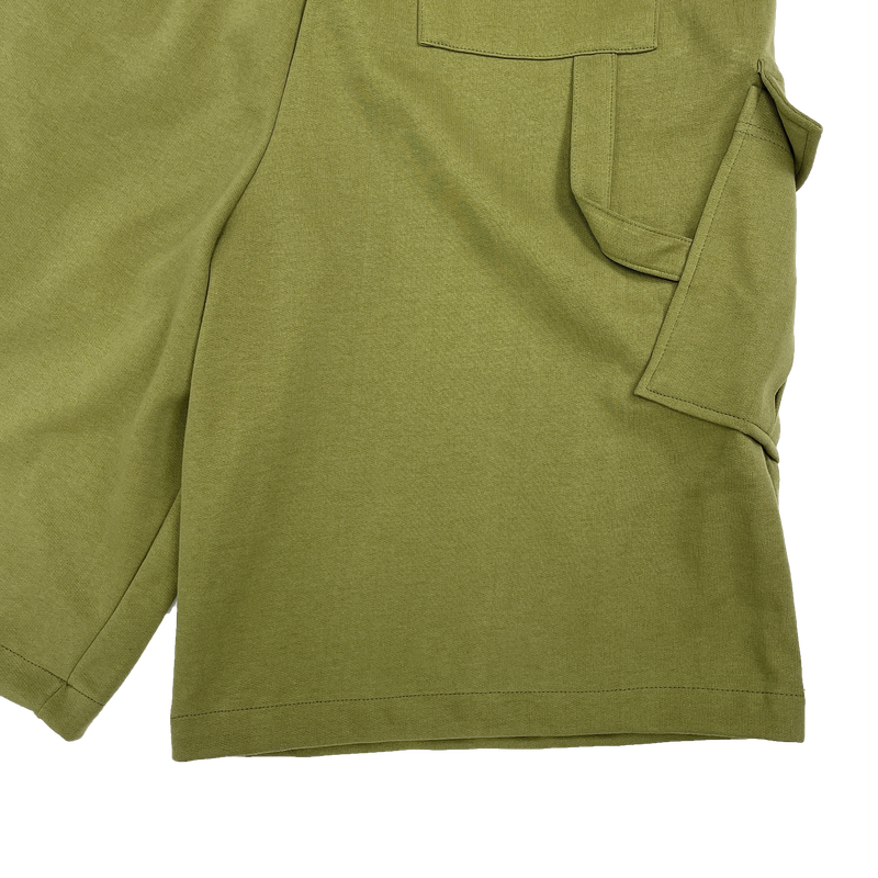 diagonal cargo bermuda pants