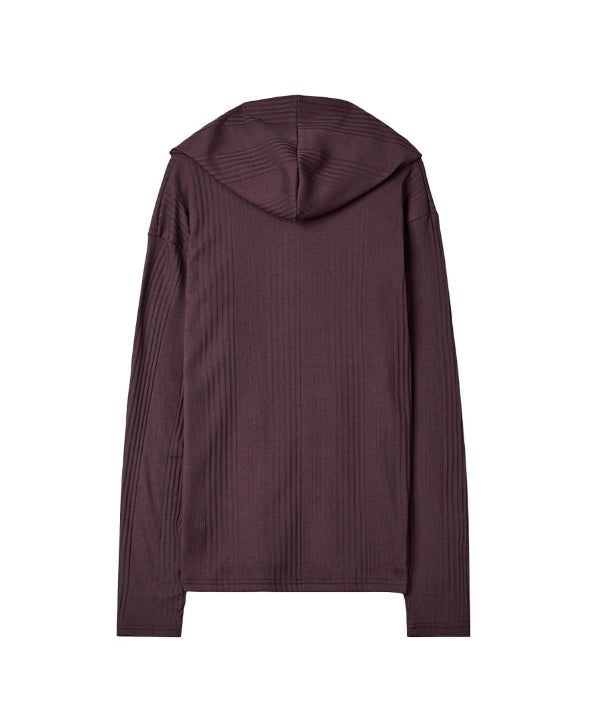 Charis Henley Neck Hooded Knit
