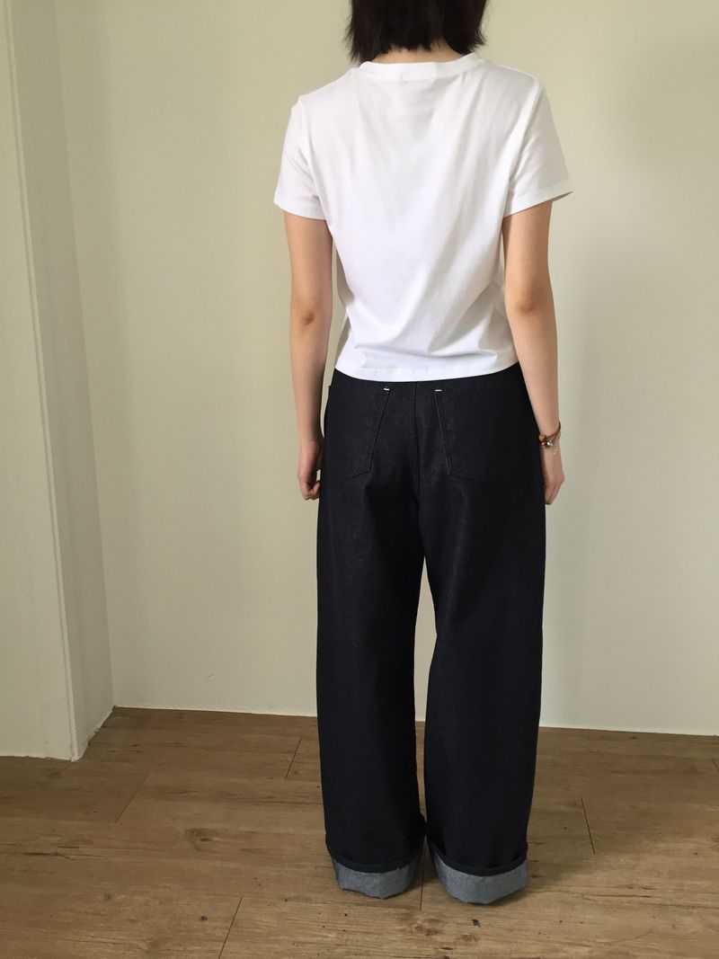 Stitched wide engine denim (2color)