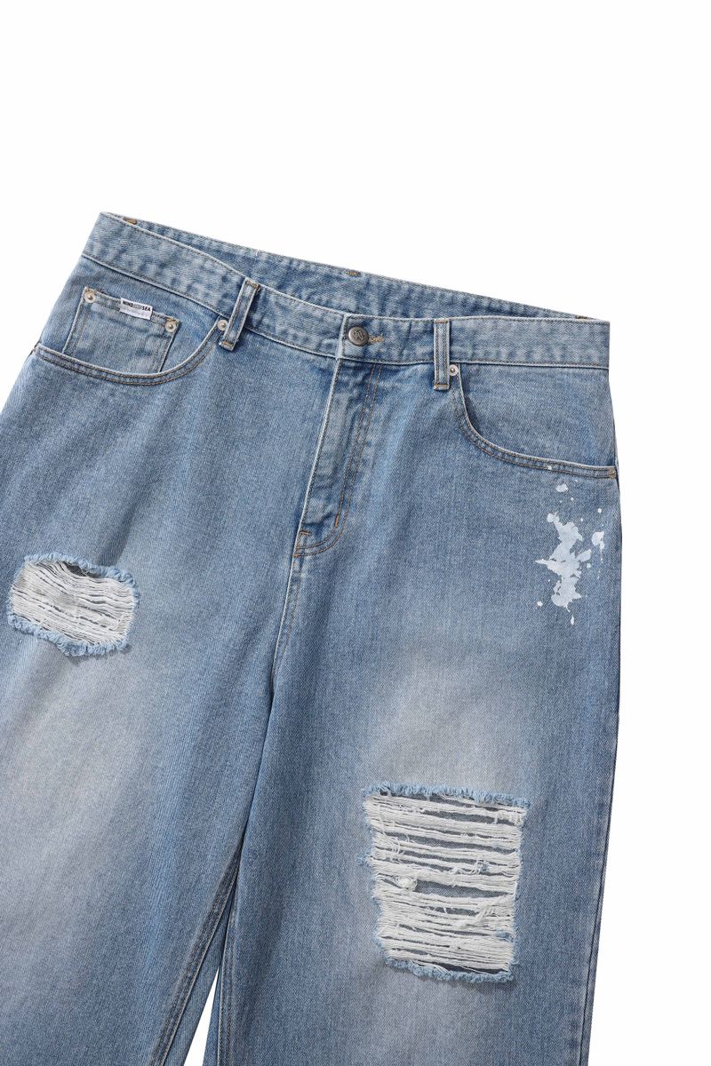 AB X WIND AND SEA DENIM PANTS (LIGHT BLUE)