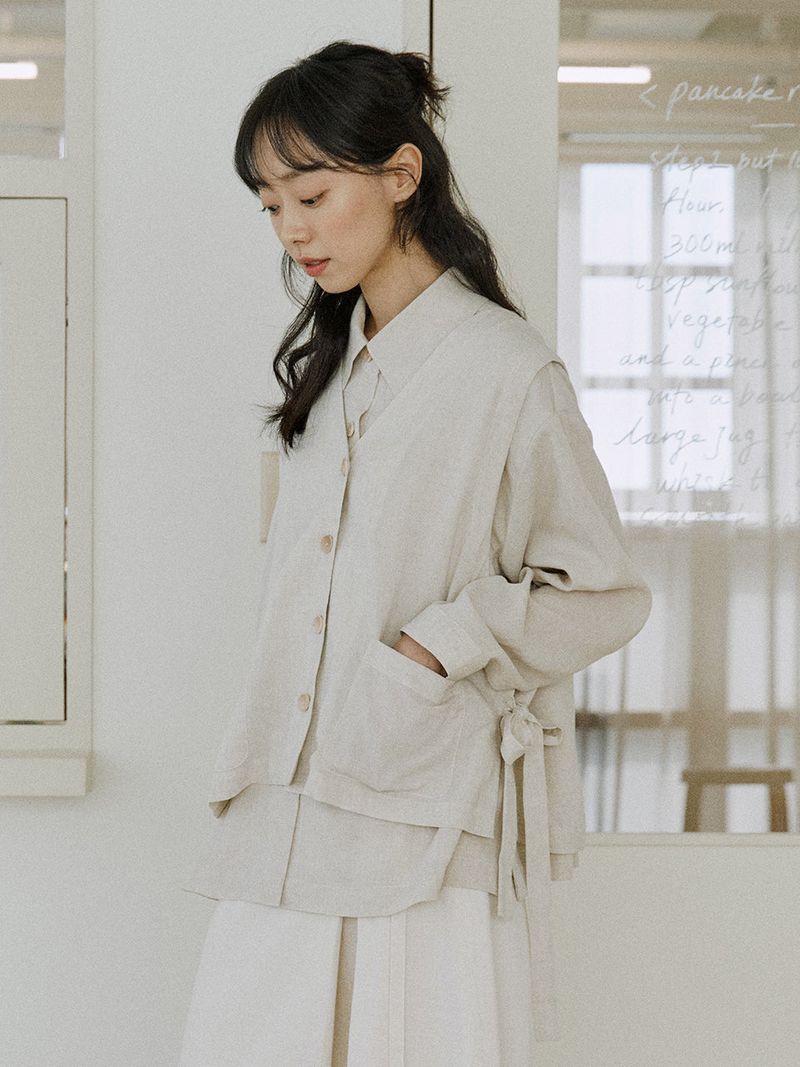 malen（マレン）の「linen vest shirts natural（Tops）」