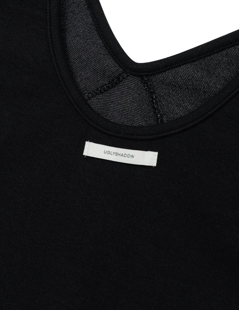 WRAP SHIRRING TOP(BLACK)