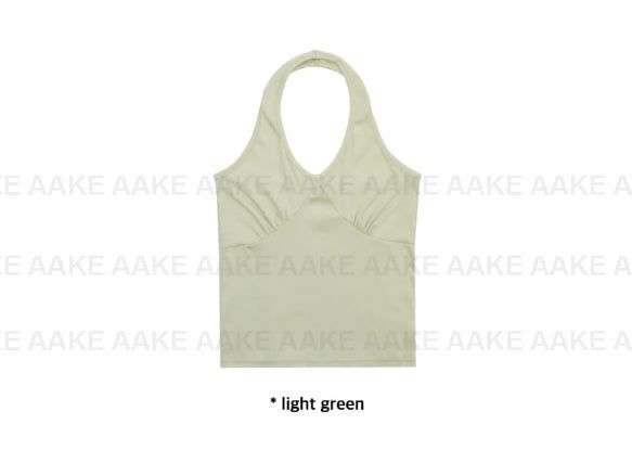 SHIRRING HALTER TOP