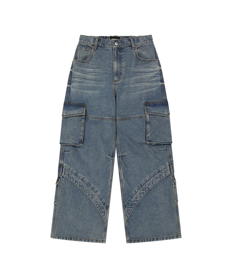 WIDE CARGO DENIM PANT